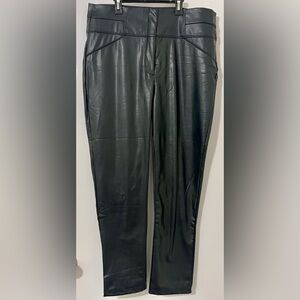 Black Faux Leather Pants